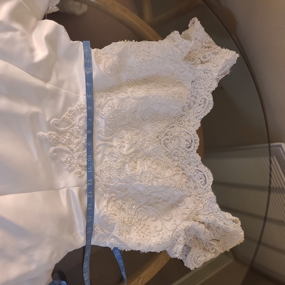 Michaelango Size 18 Wedding Dress 52" Length - Picture 16 of 16